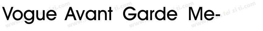 Vogue Avant Garde Me字体转换